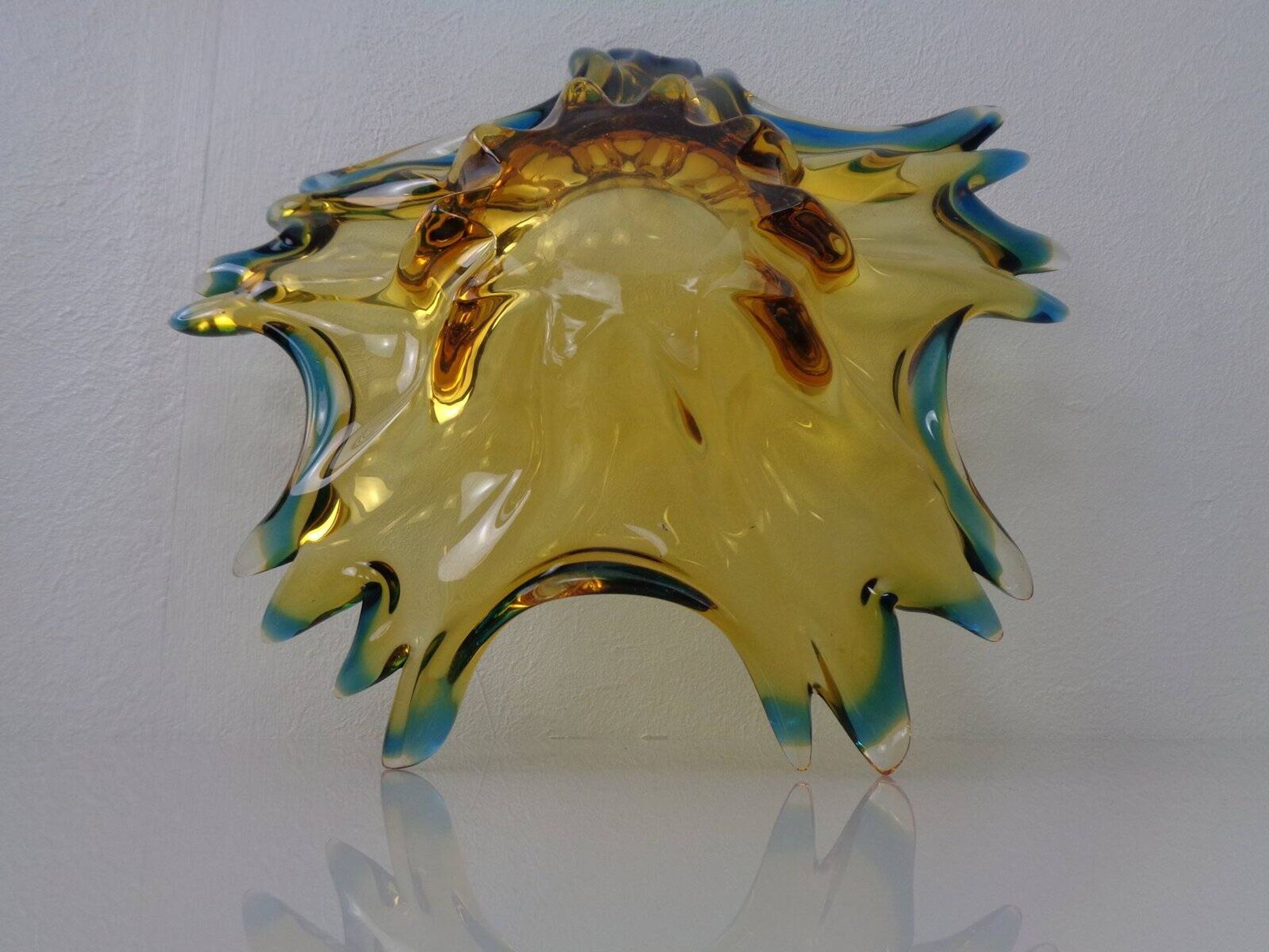 Sommerso Murano Glass Bowl, Italy, 1960s