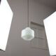 Mid-Century Italian Opaline and Brass Pendant Lamp