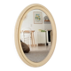 Miroir ovale vintage en bois patiné