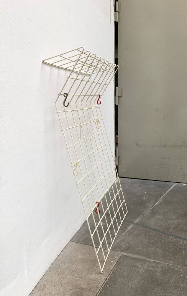 German minimalist Mid-Century coat rack in rope, 1960s