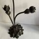 Large signed Art Nouveau style bronze sculpture lamp