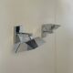 Pair of vintage adjustable wall lights, chrome-plated metal, France, 1970