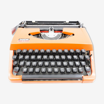 Typewriter brother 210 orange revised with new ribbon