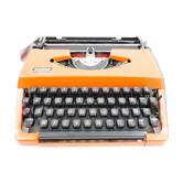 Typewriter brother 210 orange revised with new ribbon