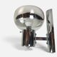 Space Age wall light in chrome with glass globe – 1970s