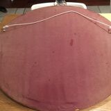 Golden wood oval mirror  67x47cm