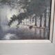 Old oil painting representing a landscape
