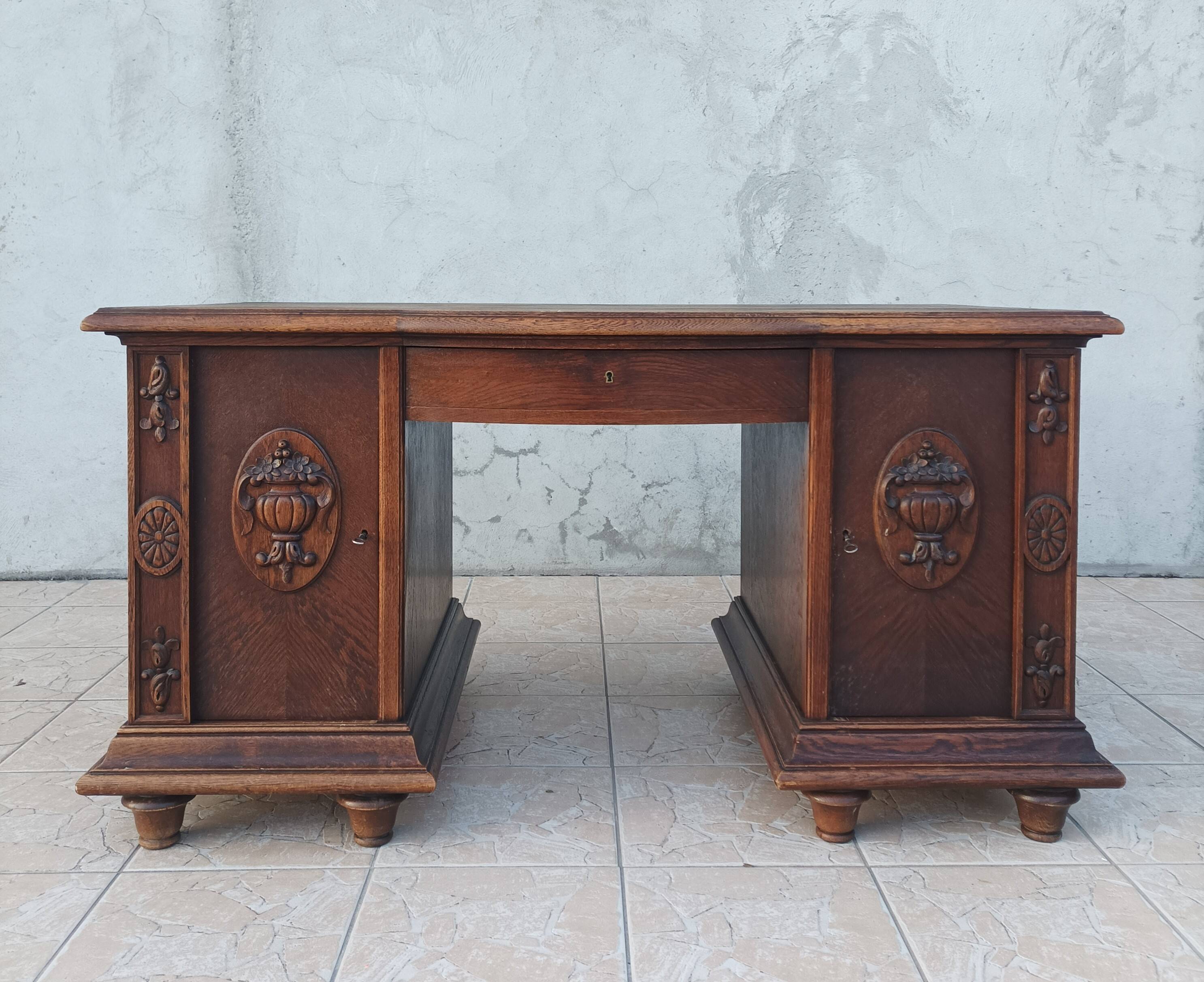 Art Deco oak desk