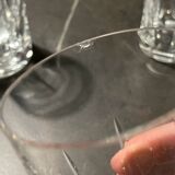 Série de 4 verres à orangeade estampillés cristal saint louis