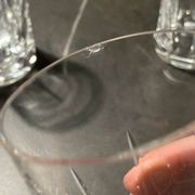 Série de 4 verres à orangeade estampillés cristal saint louis