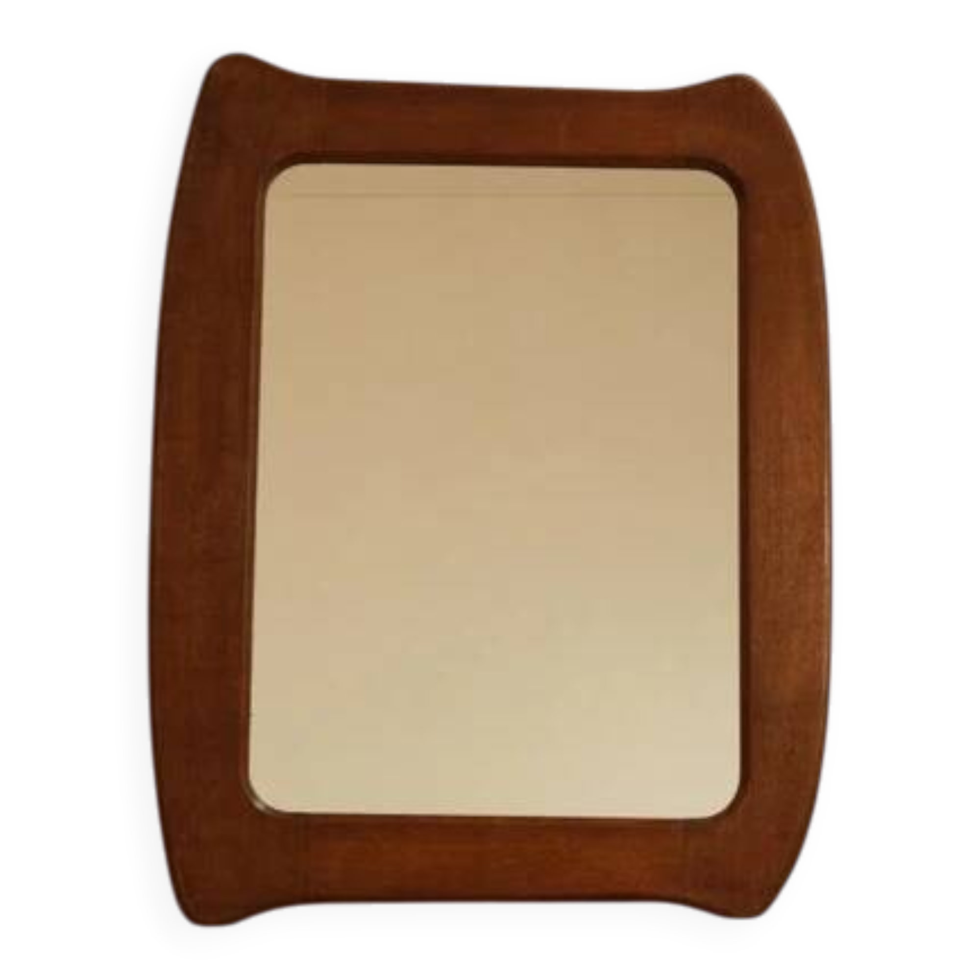 Organic wooden mirror - 1960s