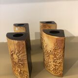 Series of four ceramic vases
