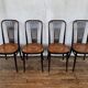 Lot 4 chairs bistrot wood curve stamp tuna and decor seat art nouveau