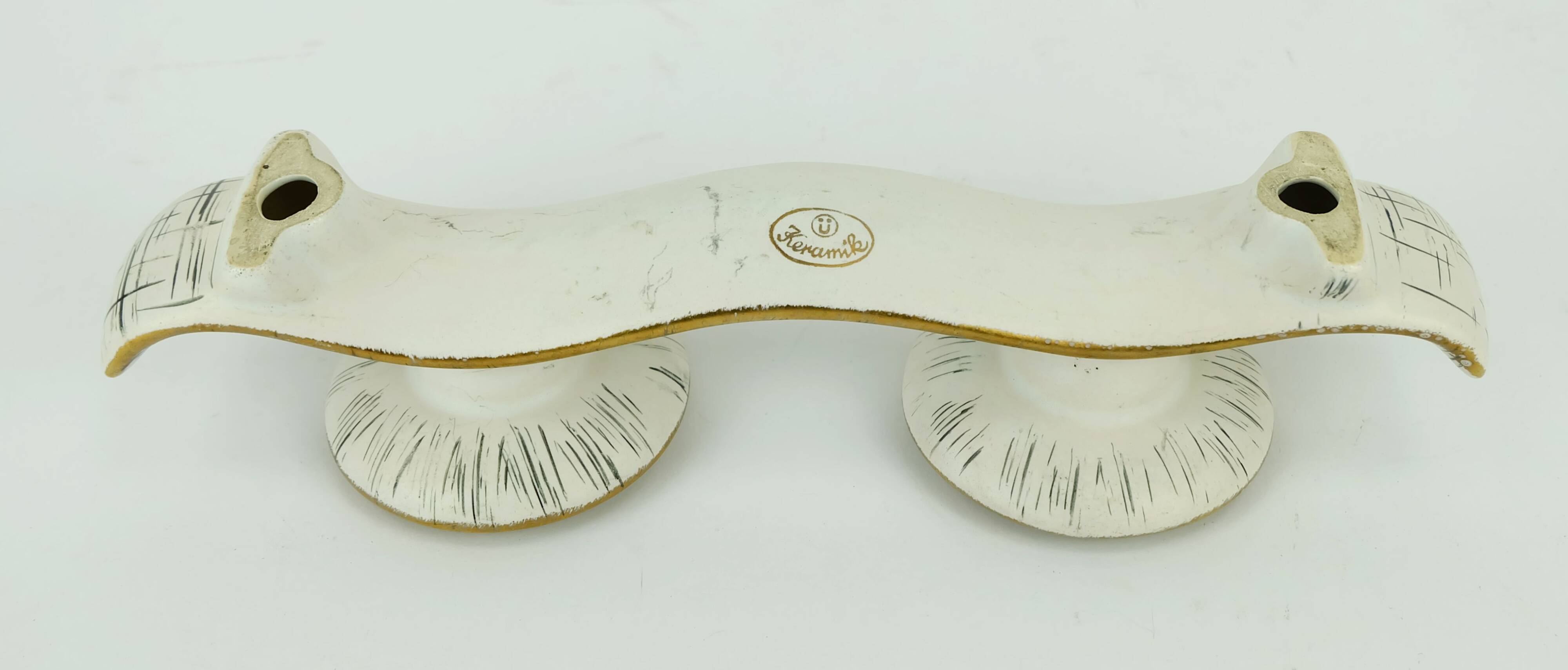 mid century ceramic CANDLE HOLDER u-keramik 1950s