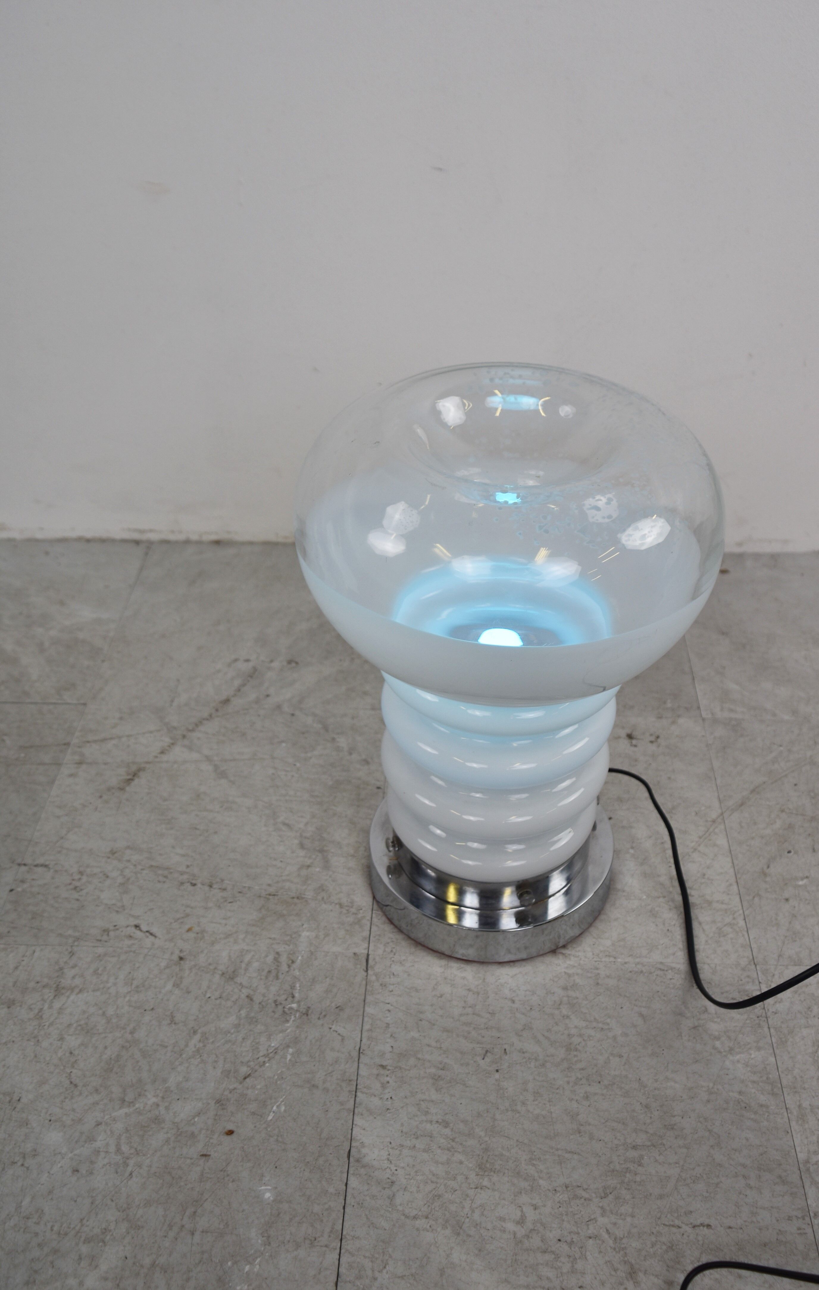 Vintage murano glass table lamp by Carlo Nason, 1970s