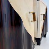 Paire de tables de nuit Art Déco italiennes attribuées à Gaetano Borsani, années 1930.