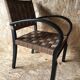Vintage armchair with woven cord and wooden frame, Axel Larsson, circa 1960.