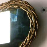 Miroir asymétrique en laiton 1960-70 design polonais