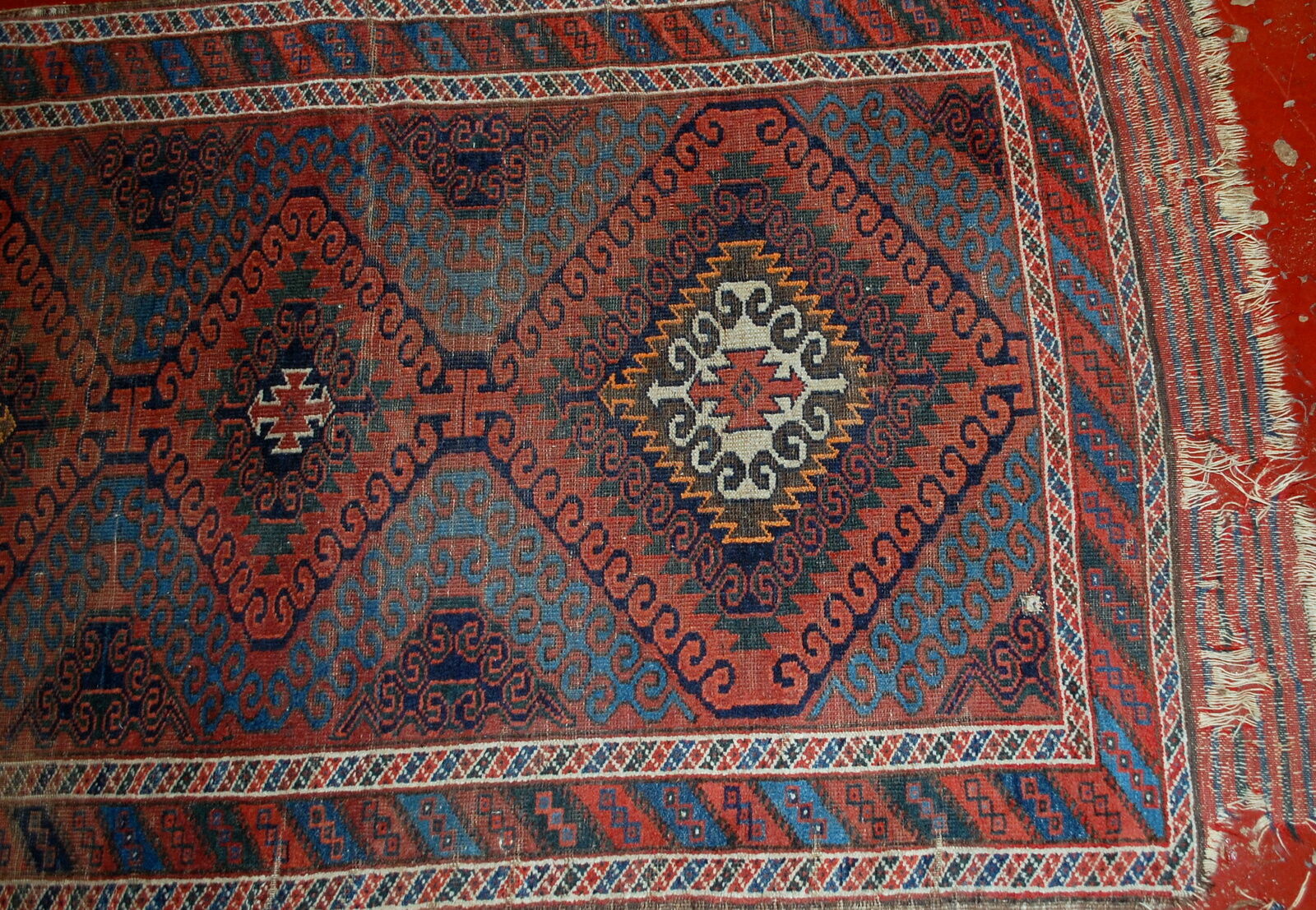 Tapis ancien Afghan Baluch fait main 76cm X 181cm 1900s