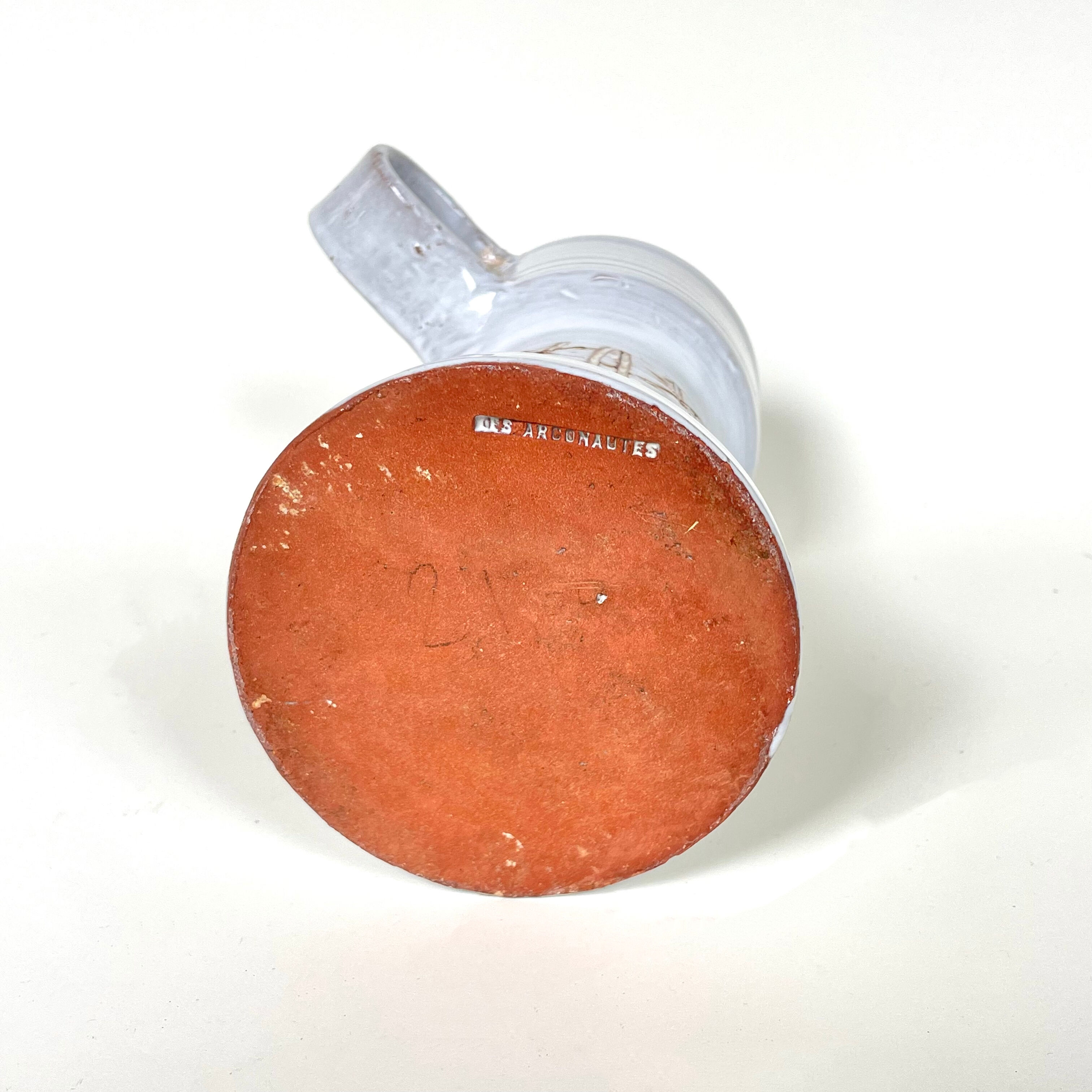 Ceramic pitcher by the Argonauts, Vallauris, 1960