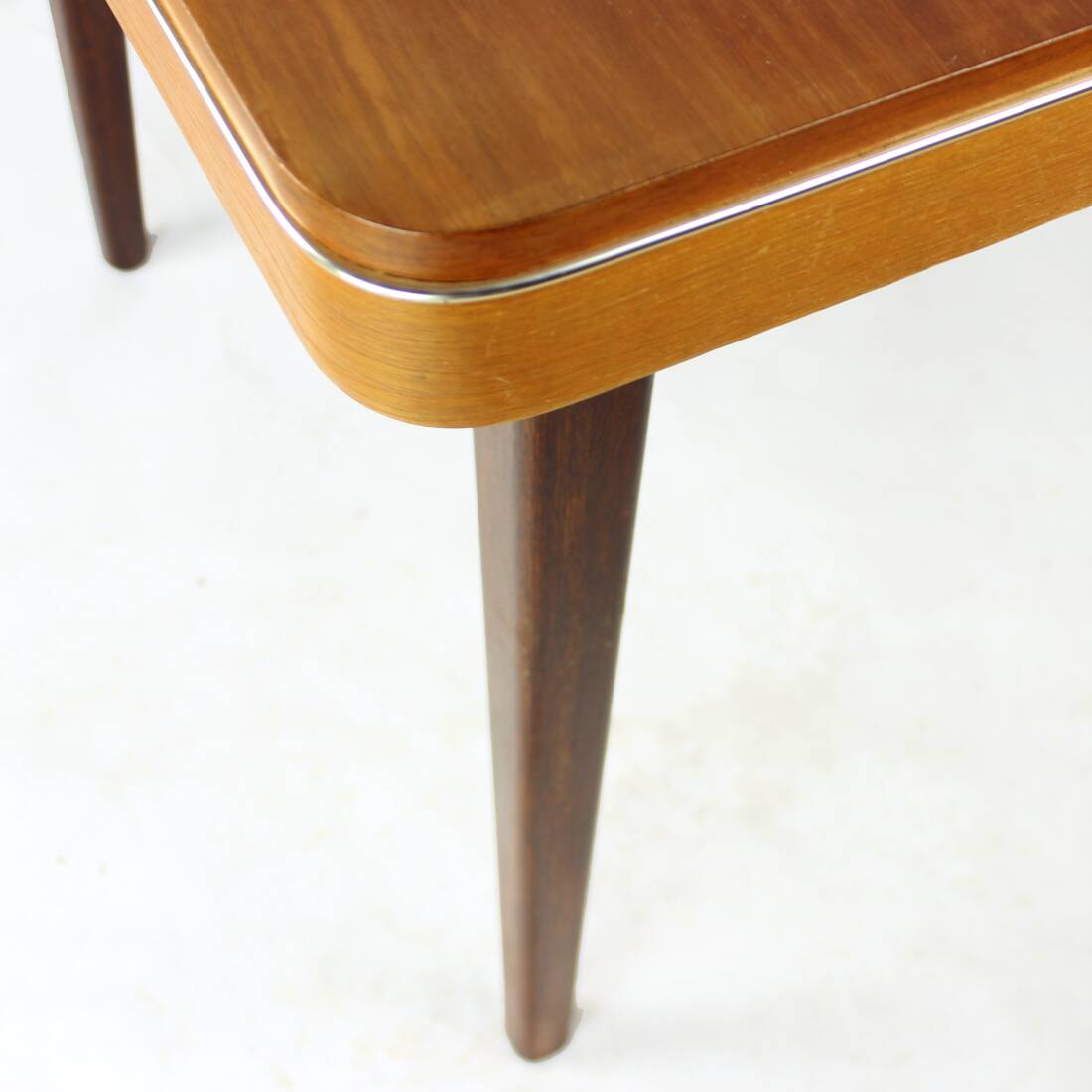 Extendable Square Dining Table In Walnut By Jitona, Czechoslovakia 1968
