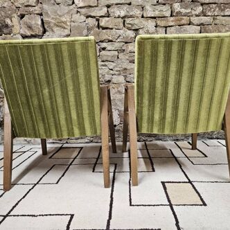 Paire fauteuil vintage style scandinave