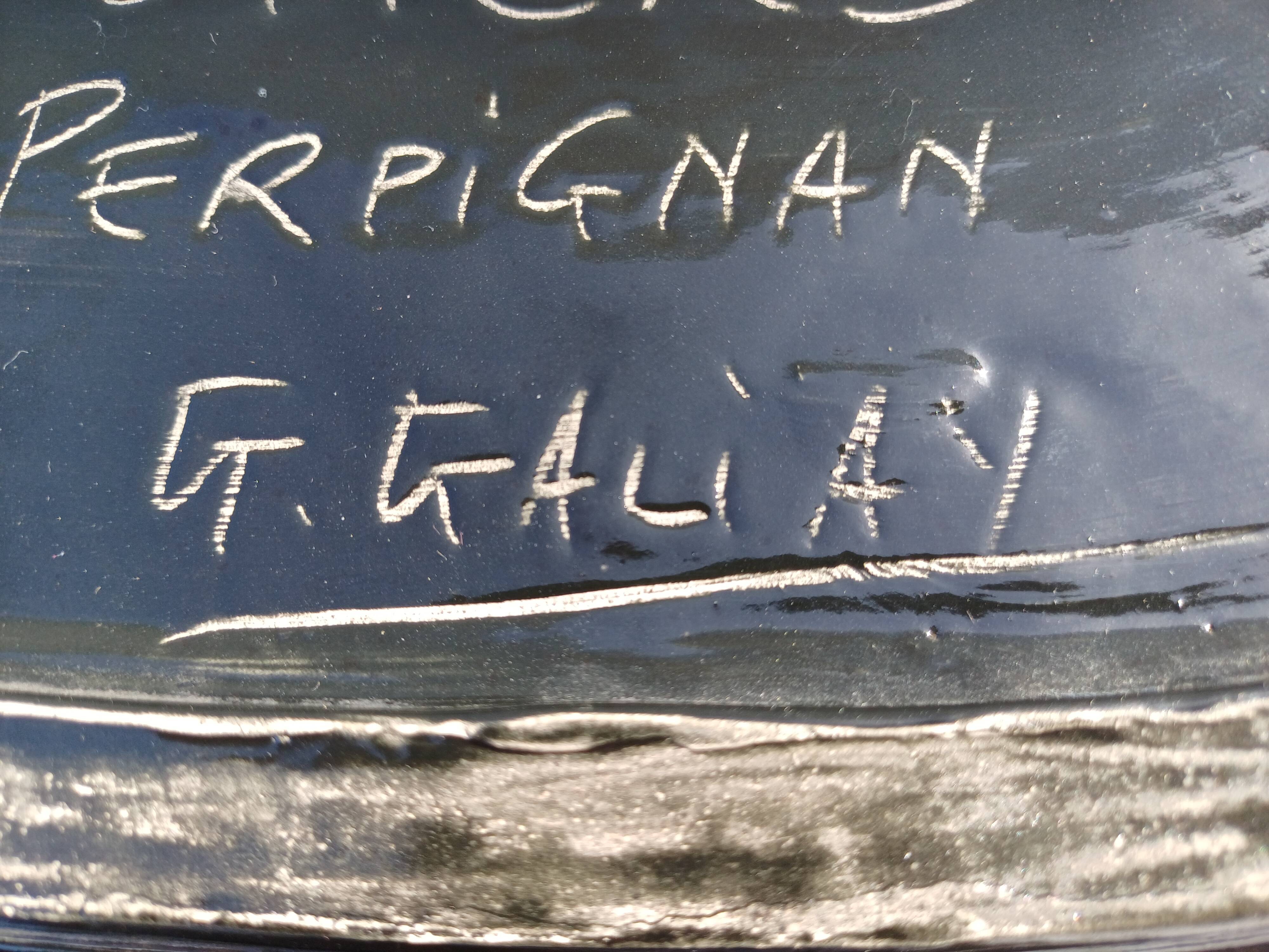 Plat Faience Les 2 Potiers Perpignan G.Galiay