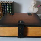 Solid oak box book shape