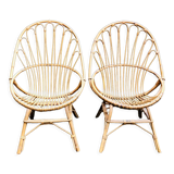 Rattan armchairs