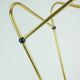 Vintage 1950s umbrella stand cast iron and brass streamline design