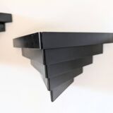 Pair of 1960s wall lights in perforated metal in the style of Mategot
