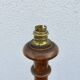 Art Deco tapered floor lamp in solid oak from the 1930s-1940s.