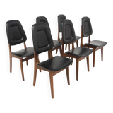 Set de 6 chaises en skaï, Brødrene Sørheim, Suède, 1960