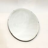 Beveled oval mirror