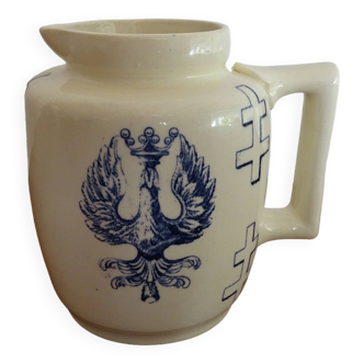 Earthenware milk pitcher KG Lunéville - Lorraine Cross - Empress service