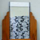 Art deco mirror, and column wooden frame