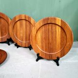 6 teak plates