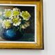 Pair of small framed vintage floral oils