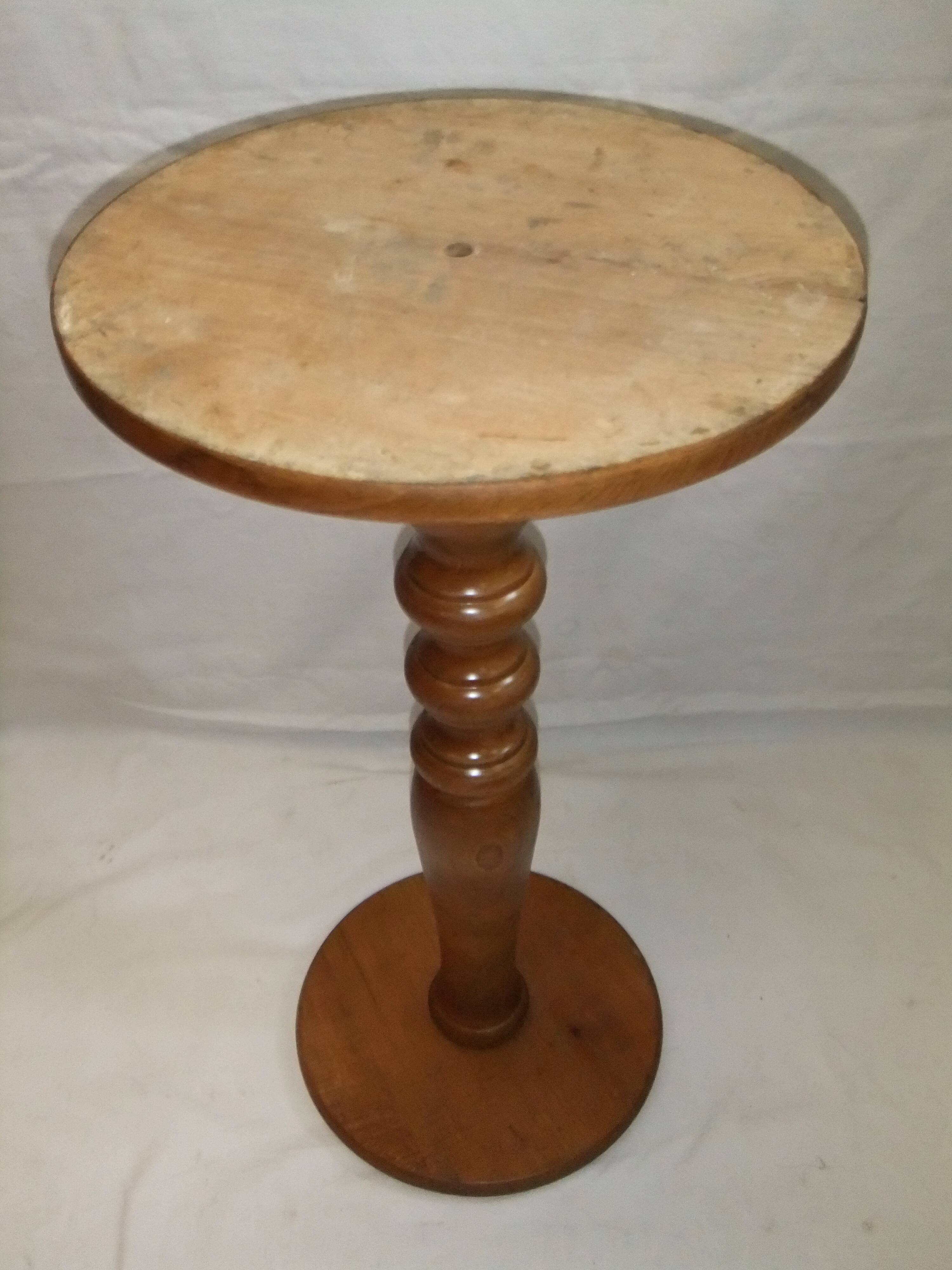 Pedestal table console solid wood furniture plant holder