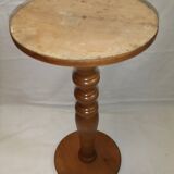 Pedestal table console solid wood furniture plant holder