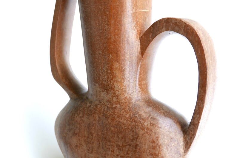 Wooden decorative handle jar, 1950s