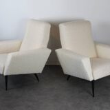 Pair of 1960s wool loop armchairs