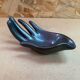 Old vallauris pocket tray hand shape black ceramic vintage decoration