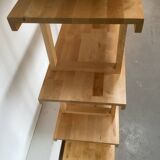 Scandinavian bookcase Room divider pine wood large model