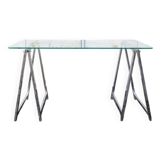 Vintage Tavolino in cromato acciaio, anni '70