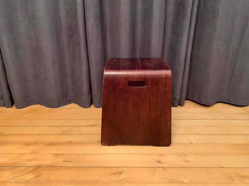 Scandinavian wooden stool, 1970s