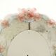Italian mid-century wall mirror with a Murano glass frame and blossoms