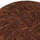 Art-deco style side table in palm wood and steel base