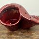 Burgundy ceramic flowerpot, 1950s