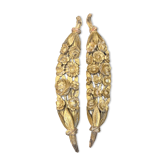 Pair of gilded wood decorated with floral garlands